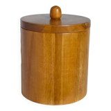 Vintage varnished solid blond wood box