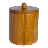 Boite en bois blond massif vernis vintage