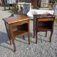 Paire de tables de chevet style Louis XV en chêne