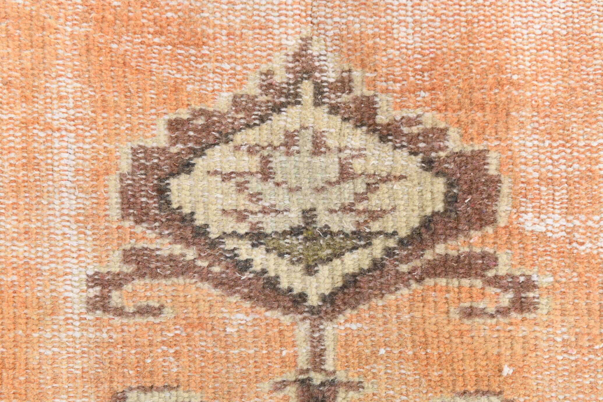 5x9 Peach Orange Antique Vintage Rug 166x263Cm SK 24342
