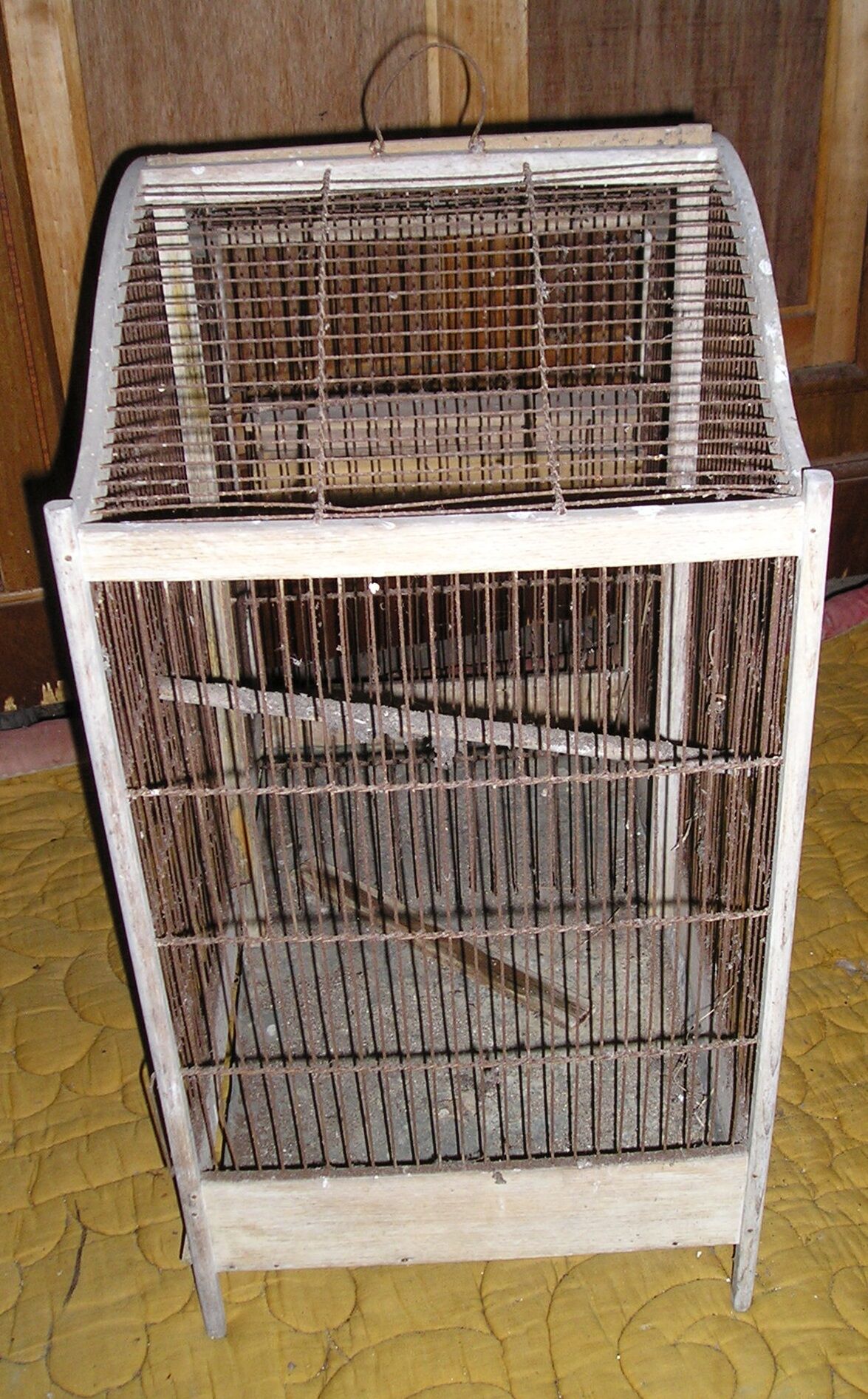 Old wooden bird cage