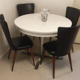 Set of 4 Baumann black chairs