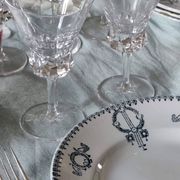 Service of 12 pieces, white and red wine, Bayel crystal.