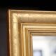 Beau miroir ancien de chéminée. Dorure à la feuille d'or. 107 x 82 cm.