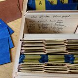 Wooden index card/directory box, 1950s