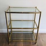 Three-floor brass console