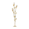 Lampadaire italien en laiton floral, années 1970-80