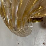 Venetian Wall Lamp in Gilded Murano Glass Circa 1980