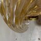 Venetian Wall Lamp in Gilded Murano Glass Circa 1980