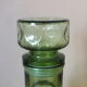 Duo of vintage bottles in Italian glass