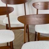 Set of 4 danish farstrup chairs model 210