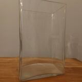 Rectangular glass vase
