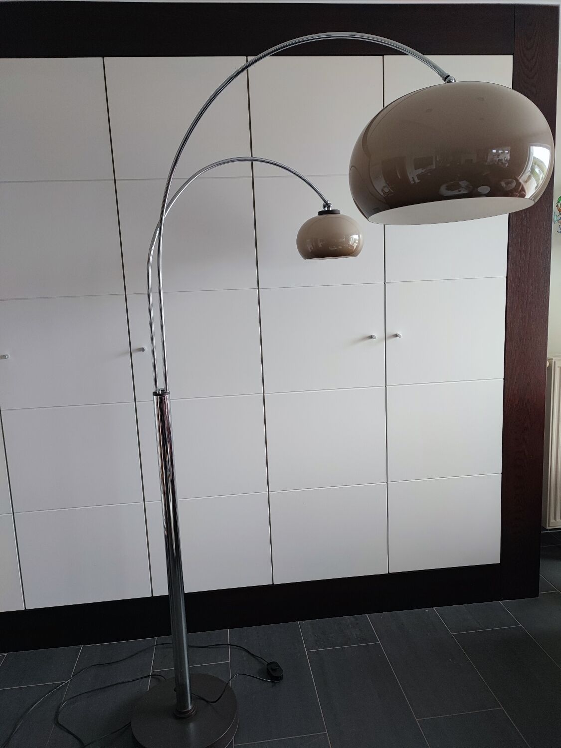 Dijkstra floor lamp chrome and plastic