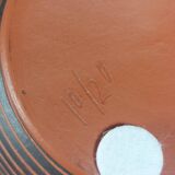 Ceramic vase decorated with vintage sgraffito by Rudi Stahl.