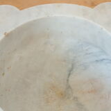 XL mortar in white marble, porcelain pestle