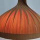Large vintage hanging lamp veneer wood Hans Agne Jacobsson