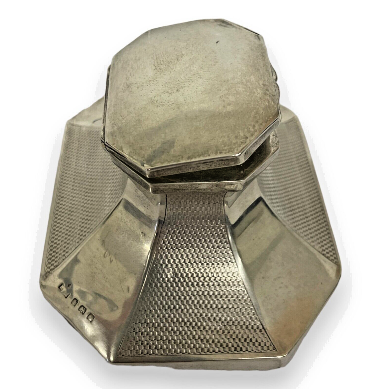 English silver inkwell ref 360.016