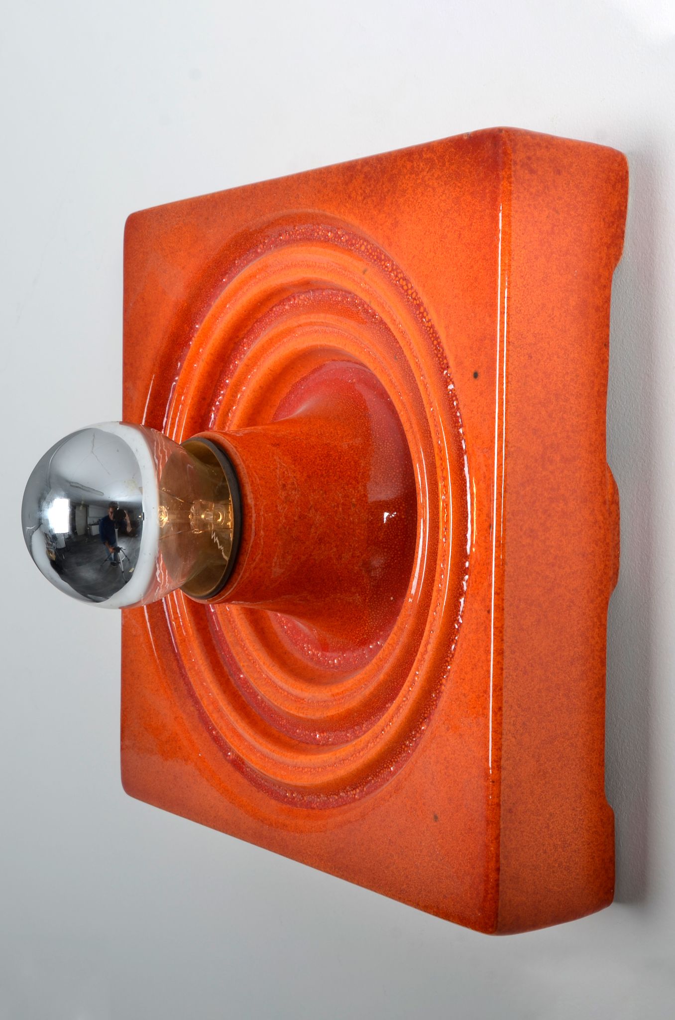 Ceramic Fat Lava Wall Lamp From Hustadt Leuchten, 1970s