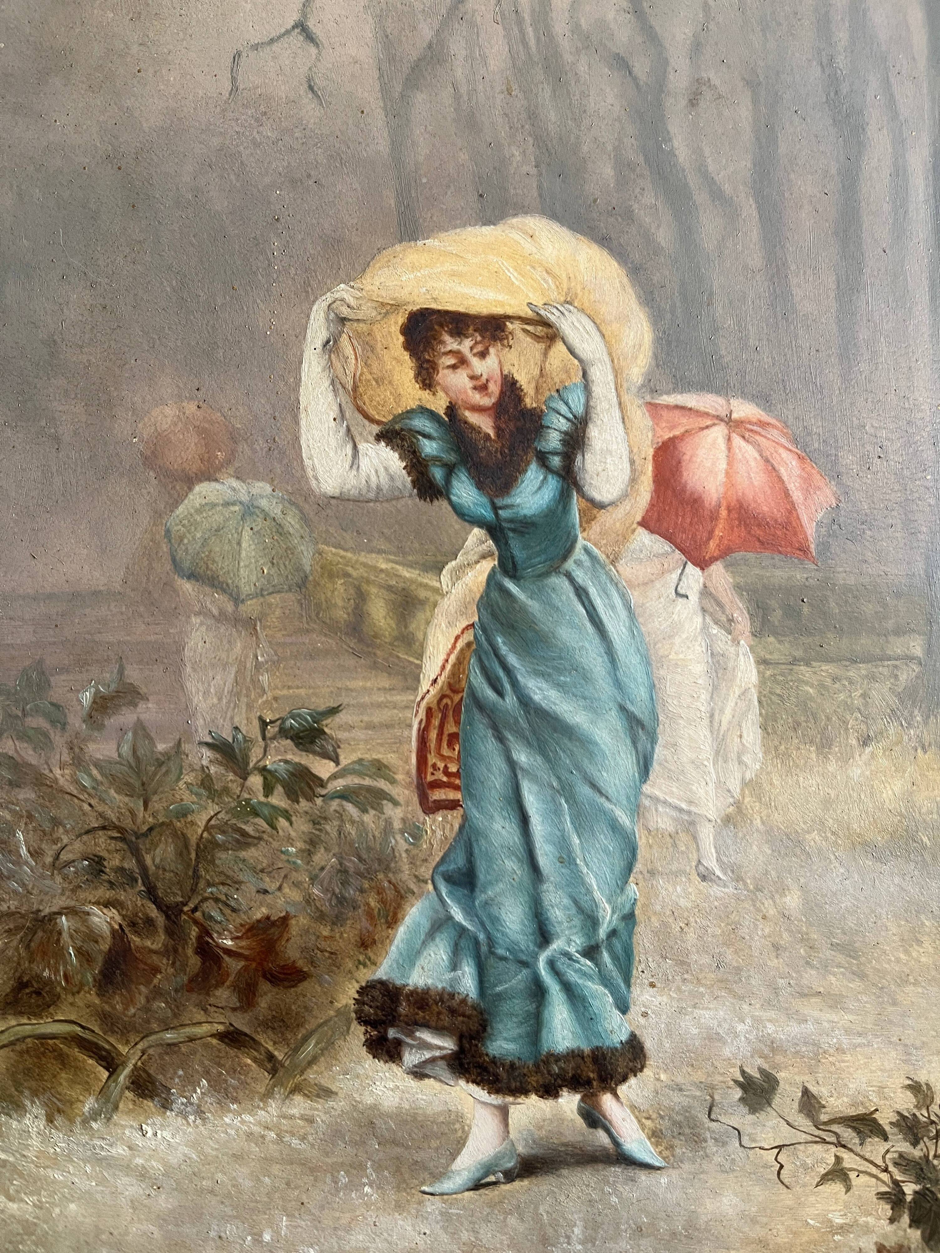 HSP painting "Elegant in the Park" by Alexandre Perrin Academy of Painting