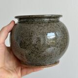 Stoneware planter, handmade, rustic design.