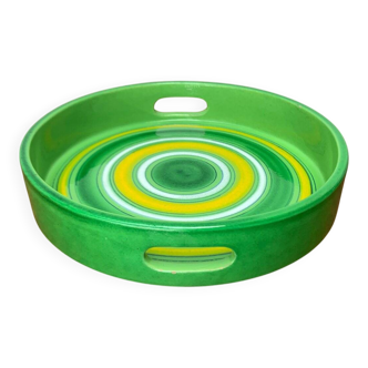 Italian ceramic platter from the mid-century by Bitossi for Rosenthal Netter, 1960s.