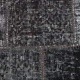 7x10 distressed black & gray vintage rug, 299x203cm