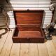 Old mahogany wooden trunk