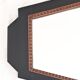 Large Art Deco Mirror with Geometric Frame