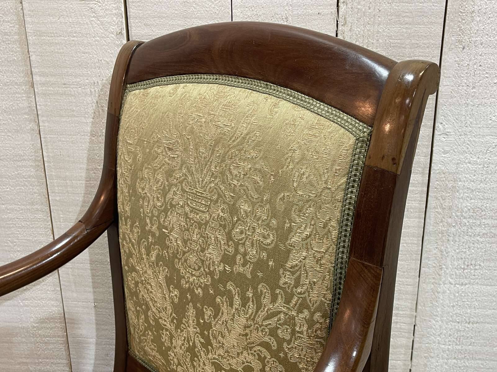 Armchair with crosses - 19th century restoration in mahogany