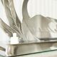 LW Paris "swan" lamp in silver metal, circa 1940