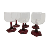 Ensemble de 6 verres à vin vintage