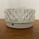 Vintage Molded Glass Wall Light + White Metal Bracket