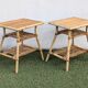 Pair of rattan bedside tables – Audoux Minet style