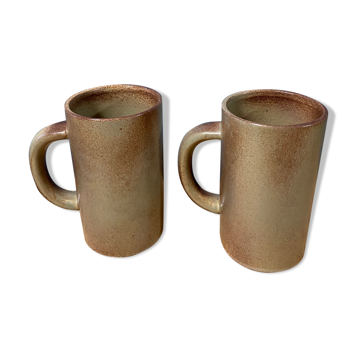 Pair of vintage stoneware mugs
