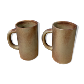 Pair of vintage stoneware mugs