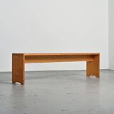 Banc de montagne en pin massif, France, circa 1975