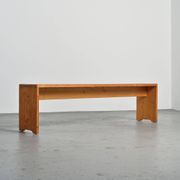 Mountain bench in solid pine, France, circa 1975