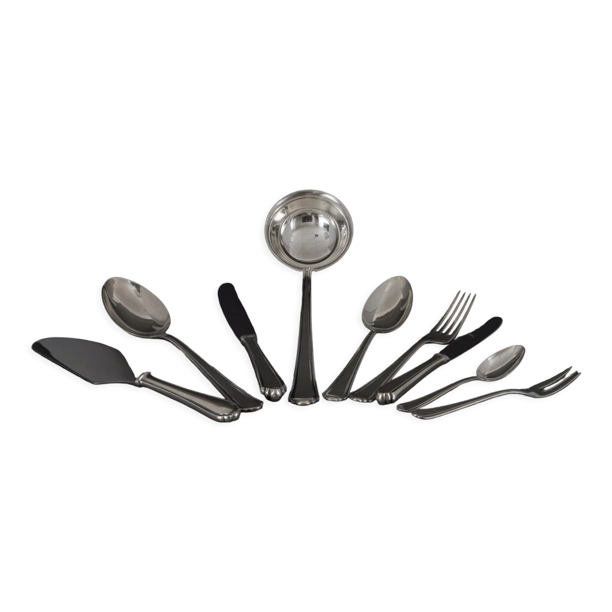 Menagere in metal argente Auerhahn 1930 art deco 73 pieces