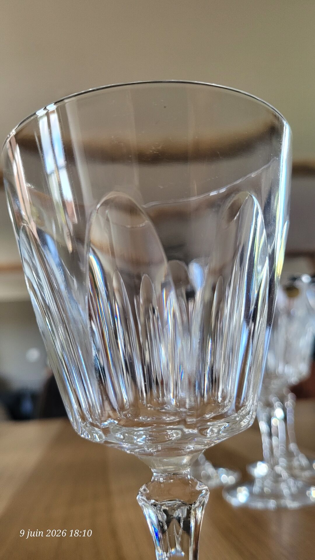 8 crystal stem glasses from Arcques