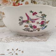 Saladier en faïence k&g lunéville badonviller motif oiseau-lyre