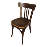 Chair bistrot baumann dark wood 70s vintage #a201