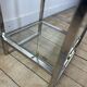 Chrome and glass occasional shelf unit 2000s