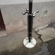 Vintage metal and marble coat rack