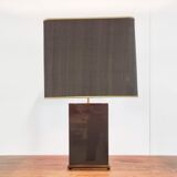 Vintage lacquered and brass table lamp, 1970s