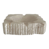 Vintage alabaster square ashtray