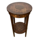 Pedestal table / Round seat in wood marquetry