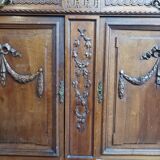 Louis XVI two-body sideboard stamped in walnut