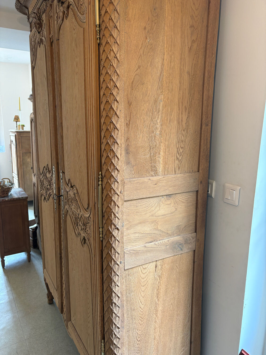 Norman oak cabinet with sandblasted finish