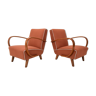 Pair of Mid-century Armchairs by Jindrich Halabala,1950s.