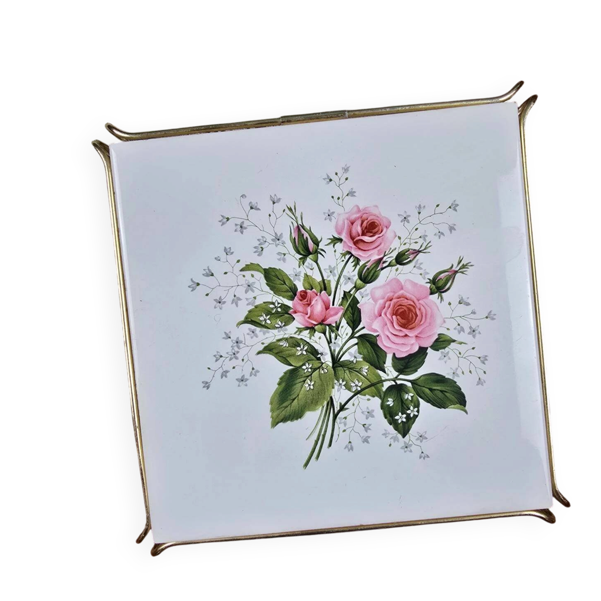 Vintage trivet Villeroy & Boch Mettlach – Floral ceramic design